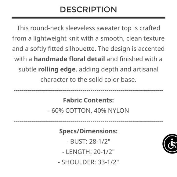 POL 🌼 Black Cotton Blend crochet Short Sleeve Floral Top - Picture 5 of 7